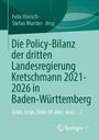 Text: "Die Policy-Bilanz der dritten Landesregierung Kretschmann 2021-2026 in Baden-Württemberg." Grüne und türkise Farben.
