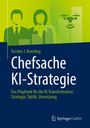"Chefsache KI-Strategie" von Torsten J. Koerting. Abstrakte Figuren mit Headsets, grüner Hintergrund. Springer Gabler Logo.