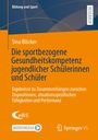 Titel: "Die sportbezogene Gesundheitskompetenz Jugendlicher". Autorenname: Sina Blöcker. Orange und blaue Farbgestaltung.