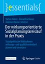 "Der wirkungsorientierte Sozialplanungskreislauf in der Praxis" auf blauem Hintergrund, oben "essentials" in hellblau.
