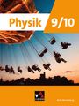 "Physik 9/10", "Berlin/Brandenburg". Karussell im Sonnenuntergang, Personen in Schaukeln. C.C. Buchner Logo unten.