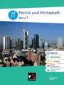 „Politik und Wirtschaft Band 1“. Skyline einer Stadt, darunter Symbole für „InfoCodes“, „UpdateCodes“, „AudioCodes“.