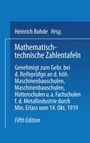 Heinrich Bohde: Mathematisch-technische Zahlentafeln, Buch