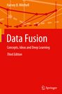 „Harvey B. Mitchell, Data Fusion: Concepts, Ideas and Deep Learning, Third Edition“. Roter Hintergrund mit Diagramm.