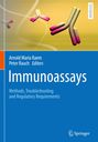 Titel: Immunoassays. Herausgeber: Arnold Maria Raem, Peter Rauch. Hintergrund: Antikörper-Illustrationen.