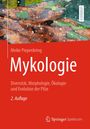 "Mykologie" von Meike Piepenbring. Diversität der Pilze. Lehrbuch, 2. Auflage. Hintergrund: ein herbstliches Blatt.