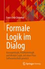 "Formale Logik im Dialog" von Ernst-Erich Doberkat. Orangefarbenes Design mit geometrischen Mustern. Springer Vieweg Logo.