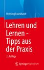 Text: "Lehren und Lernen – Tipps aus der Praxis" von Henning Fouckhardt, 3. Auflage. Logo: Springer Spektrum. Hintergrund in Rot und Blau.