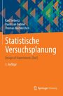 Titel: Statistische Versuchsplanung. Design of Experiments (DoE), 3. Auflage. Autoren: Karl Siebertz, David van Bebber, Thomas Hochkirchen. Geometrische Muster, blau-orange. 