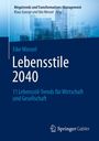 „Lebensstile 2040“ von Eike Wenzel, 11 Trends für Wirtschaft und Gesellschaft. Blaues Cover mit abstrakten Formen. Springer-Logo.