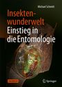 "Insektenwunderwelt: Einstieg in die Entomologie" von Michael Schmitt. Ein glänzender Käfer auf einem Blatt.