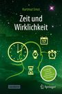 Buchcover: "Hartmut Ernst. Zeit und Wirklichkeit". Grünes Design mit Uhren, Kalender, Silhouette. Springer-Logo. Sachbuch.