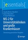 Auf blauem Hintergrund steht weiß: "NIS-2 für Universitätskliniken und große Krankenhäuser". Unten ein Springer-Logo.