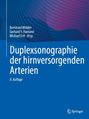 Blauer Hintergrund mit weißem Text: "Duplexsonographie der hirnversorgenden Arterien, 8. Auflage". Unten Logo von Springer.