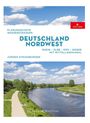 „Planungskarte Wasserstraßen Deutschland Nordwest; Rhein, Elbe, Ems, Weser mit Mittellandkanal.“ Flusslandschaft.