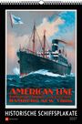 AMERICAN LINE. Regelmäßiger Passagier- und Frachtverkehr. Hamburg-New York. Historische Schiffsplakate 2027.