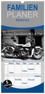 Ingo Laue: Familienplaner 2024 - Harley Davidson WLA 750 in Schwarzweiss mit 5 Spalten (Wandkalender, 21 x 45 cm) CALVENDO, KAL
