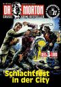 „Schlachtfest in der City“. Illustration zeigt einen Kampf zwischen mehreren Männern in einer nächtlichen Straßenszene.
