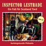 "Inspector Lestrade: Ein Fall für Scotland Yard. Fall 22. Verhängnisvolle Philatelie." Illustration: Ermittler im Gespräch.