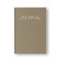 Der Text "JOURNAL" in Weiß steht zentral auf einem beige-braunen Einband.