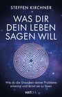 "Was dir dein Leben sagen will" steht auf einem blauen, sternengleichen Hintergrund mit einem Labyrinth darunter.