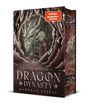 "SPIEGEL Bestseller-Autorin", "THE WINTER DRAGON DYNASTY", "KAROLYN CISEAU". Illustration einer Frau mit Schwert und Drache.