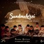 "Sandmalerei, originelle Ideen, Schritt für Schritt. Hanna Besson Sandartisten." Kinder malen mit Sand auf leuchtenden Tischen.
