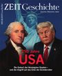 „250 Jahre USA“, „Die Geburt der Vereinigten Staaten“, Skulptur der Freiheitsstatue, zwei bedeutende Männer im Anzug.