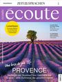 Titel: é coute. Lesetipps für sonnige Tage. "PROVENCE: So riecht der Sommer!" Lavendelfeld und Baum im Hintergrund.