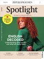 Oben steht "ZEIT SPRACHEN Spotlight". Gelb-roter Kreis: "CANADA A BETTER USA?" Frau mit lockigem Haar hält Ball mit britischer Flagge.