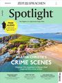 "Spotlight: Das Magazin zur englischsprachigen Welt. Agatha Christie's Crime Scenes. Küstenlandschaft mit Häusern."