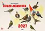 "Heinzelmännchen 2027" steht im Vordergrund. Ein Wichtel mit roten Hut ist von Vögeln umringt.