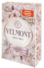 "Spiegel Bestseller-Autorin", "Velmont", "Freya Miles", "The Velmont Dynastie Band 1"; florales Design, sanfte Farben.