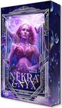 "Nekra & Nyx" von Ronia Rössler. Illustration zeigt eine Frau mit pinkem Haar und magischem Ambiente, umgeben von Händen.