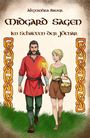 "Midgard Sagen: Im Schatten der Jötnar" steht oben. Zwei Figuren: Ein Mann mit leuchtender Sphäre, eine Frau mit Korb.