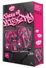 "Queen of Misery", "Maybe I should give a fuck". Illustration von Hund mit Krone, rosa und schwarz, künstlerisch gestaltet.