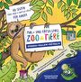 60 Seiten coole Infos & knifflige Rätsel, Mal- und Rätselspaß Zootiere, Wissen, Malen, Rätseln. Faultier malt bunt.