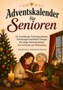 "Adventskalender für Senioren" mit Texten über Vorlesegeschichten und Übungen. Illustration: Zwei Frauen lesen am Tisch.