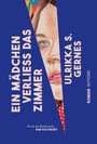 „Ein Mädchen verließ das Zimmer“, Ulrikka S. Gernes, Roman, Gutkind. Illustration eines Gesichts auf blauem Hintergrund.