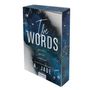 „The Words: Geblendet, geliebt, zerbrochen“ von A. Jade. Dunkles Design mit fliegenden Noten.