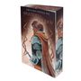 "Splintered Kingdom" von Gretchen Powell Fox. Illustration mit einem Ritter in Rüstung und rotem Umhang, Schwert in der Hand.