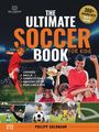 "The Ultimate Soccer Book for Kids" in großen Buchstaben; Kinder jubeln mit einem Pokal, Fußballspiel-Szenen darunter.