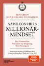 "Napoleon Hills Millionär-Mindset" steht im Zentrum. Ein roter Rahmen umgibt den weißen Hintergrund. Links unten Verlag.