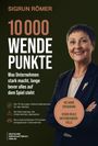 Titel "10.000 Wendepunkte" mit Untertitel zur Unternehmensstärke. Links Text zu Notfallmaßnahmen. Rechts Frau, lächelnd.