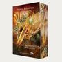 "Saskia Rönspies", "High Fantasy", "naida ni fuyu", "Die Prophezeiten des Lichts", "Liebe". Farbenfrohes, zauberhaftes Design mit Kristallen und Rosen.