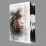 Buchtitel: "SQUATTERS: THE LAST OF OUR KIND" von M. J. Colletti. Verwendet ein mystisches Gesicht mit Kapuze.