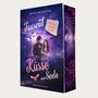Buchcover: "Tausend Küsse einer Seele" von Angelika Bünzel. Ein Pärchen steht vor einer nächtlichen Stadtlandschaft.