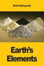 "Earth’s Elements" und "Eichi Kobayashi" auf gelbem Hintergrund; zeigt bunte Pulverhügel auf sandigem Grund.