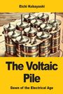 „Eichi Kobayashi, The Voltaic Pile, Dawn of the Electrical Age.“ Illustration von galvanischen Zellen in zwei Reihen.