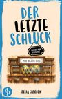 „Der letzte Schluck“, „THE BLACK DOG“, „English Pub Mysteries“, von Stella Cameron. Illustration einer gemütlichen Bar.